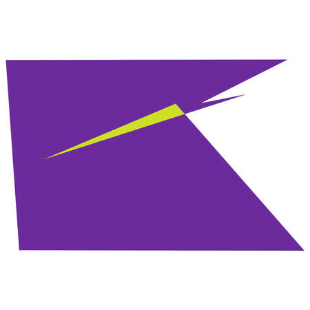 Edgy, ruptured, shatter, splinter shape, design element. Random geometric, angular abstract art - stock vector illustration, clip-art graphicsのイラスト素材