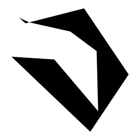 Edgy, ruptured, shatter, splinter shape, design element. Random geometric, angular abstract art - stock vector illustration, clip-art graphicsのイラスト素材