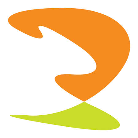 Random curvy, squiggle, freehand abstract shape. Squiggle wriggle distortion deformation effect element - stock vector illustration, clip-art graphicsのイラスト素材