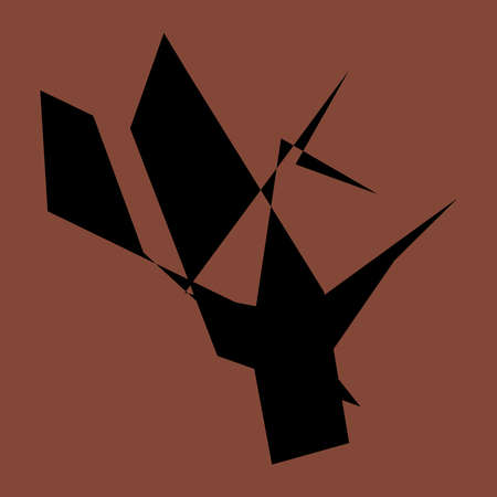 Edgy, ruptured, shatter, splinter shape, design element. Random geometric, angular abstract art - stock vector illustration, clip-art graphicsのイラスト素材