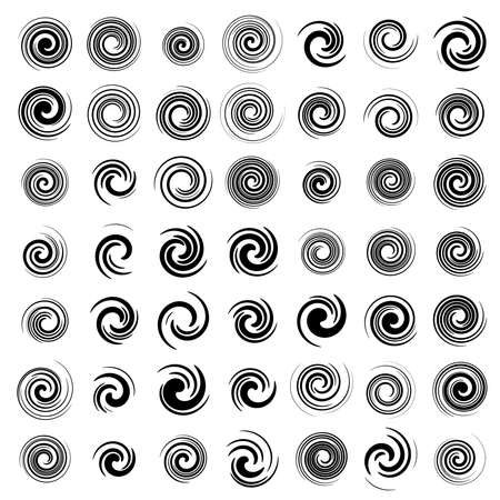 Smudge, smear circular spiral, swirl, twirl element. Gel fluid liquid icon - stock vector illustration, clip-art graphicsのイラスト素材