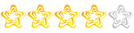 Star rating element. Value, estimation, user feedback, survey icon - stock vector illustration, clip-art graphicsのイラスト素材