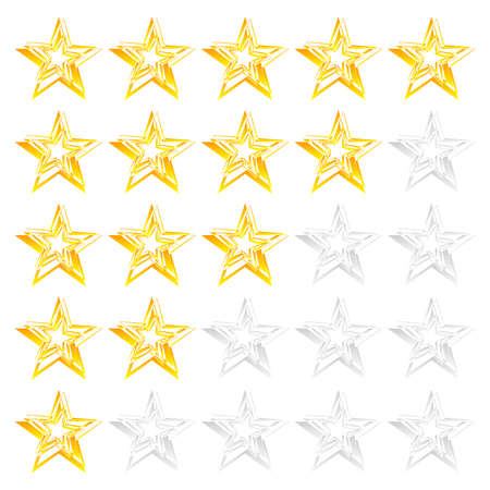 Star rating element. Value, estimation, user feedback, survey icon - stock vector illustration, clip-art graphicsのイラスト素材