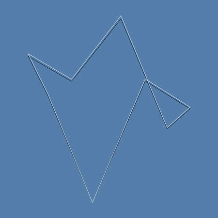 Edgy, ruptured, shatter, splinter shape, design element. Random geometric, angular abstract art -...