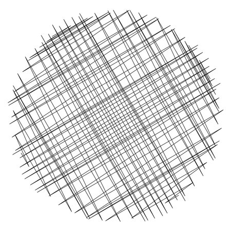 Geometric crisscross, zigzag, edgy lines element. Wavy waving random lines, stripes - stock vector illustration, clip-art graphicsのイラスト素材