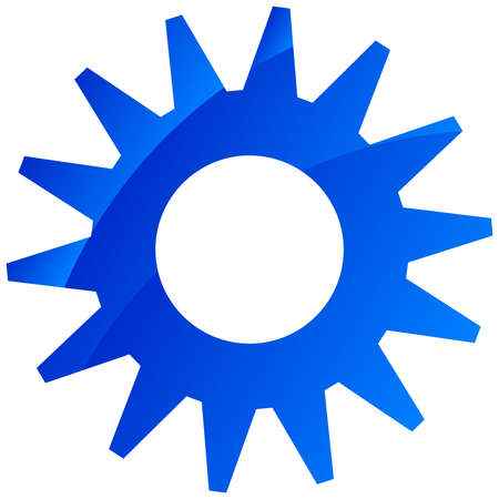 Gear, cogwheel, gear wheel, pinion colorful, vivid icon, symbol. Maintained repair development icon - stock vector illustration, clip-art graphicsのイラスト素材
