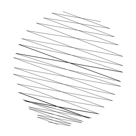 Geometric crisscross, zigzag, edgy lines element. Wavy waving random lines, stripes - stock vector illustration, clip-art graphicsのイラスト素材