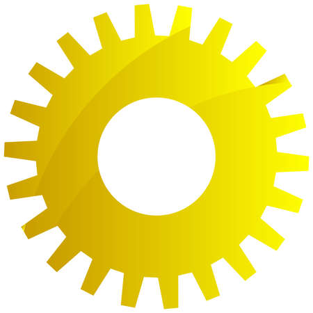 Gear, cogwheel, gear wheel, pinion colorful, vivid icon, symbol. Maintained repair development icon - stock vector illustration, clip-art graphicsのイラスト素材