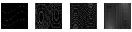 Grid, mesh, grating, trellis, wireframe with distortion, deformation effect. Warp tweak distort grid...