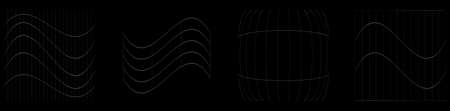 Grid, mesh, grating, trellis, wireframe with distortion, deformation effect. Warp tweak distort grid...