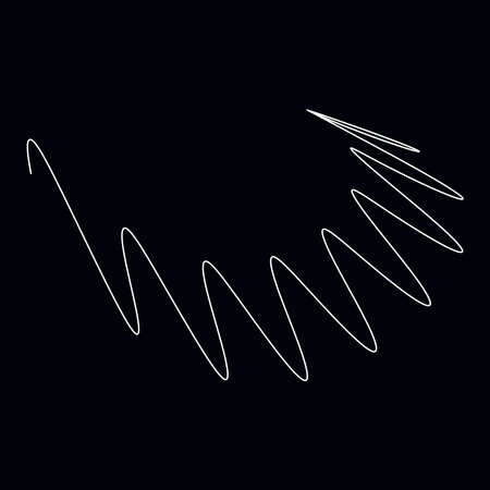 Wavy, waving, billowy lines. Curve, camber, arc effect lines. Curl camber flex effect lines - stock vector illustration, clip-art graphicsのイラスト素材