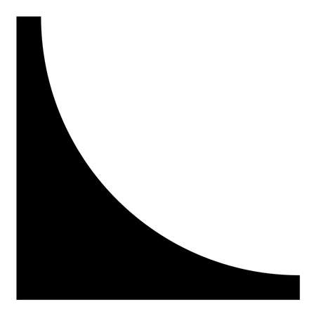 Corner effect icon, symbol - stock vector illustration, clip-art graphicsのイラスト素材