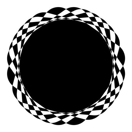 Optical, visual art illustration. Spiral vortex, helix, swirl and twirl geometric design element - stock vector illustration, clip-art graphicsのイラスト素材