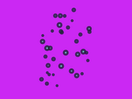 Random circles, ovals, ellipses colorful, multicolor abstract background, pattern, texture. Scattered polychromatic circles contour - stock vector illustration, clip-art graphicsのイラスト素材