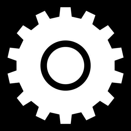 Gear, gearwheel, cogwheel vector icon. Repair, maintanence, setup and hardware concept icon - stock vector illustration, clip-art graphicsのイラスト素材