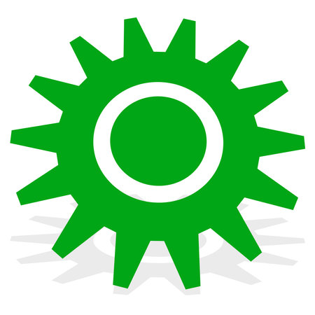 Gear, gearwheel, cogwheel vector icon. Repair, maintanence, setup and hardware concept icon - stock vector illustration, clip-art graphicsのイラスト素材