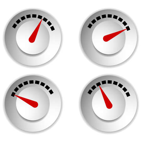 Meter, meter, gauge element for measurement, progress indicator, calibration concepts - stock vector...