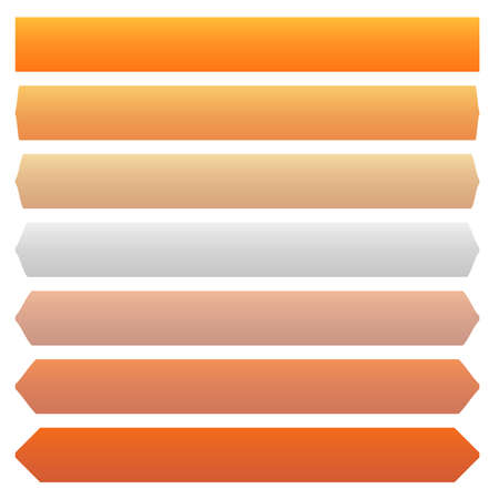 Gold, silver, bronze empty, blank plaque, plaquette, banner, button shape - stock vector illustration, clip-art graphicsのイラスト素材