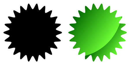 Starburst, sunburst price tag, label. Empty, blank price flash for promotion, marketing, sales concepts - stock vector illustration, clip-art graphicsのイラスト素材