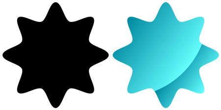 Starburst, sunburst price tag, label. Empty, blank price flash for promotion, marketing, sales concepts - stock vector illustration, clip-art graphicsのイラスト素材