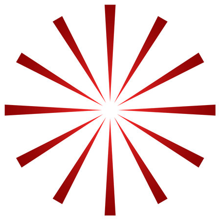 Starburst, sunburst rays, beams. Radial, radiating lines vector - stock vector illustration, clip-art graphicsのイラスト素材