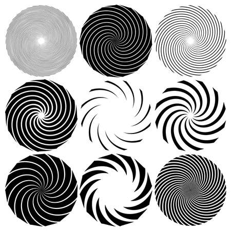 Spiral, swirl, twirl element. Cochlear vortex vertigo design shape - stock vector illustration, clip-art graphicsのイラスト素材