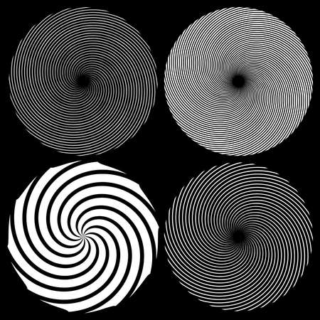 Spiral, swirl, twirl element. Cochlear vortex vertigo design shape - stock vector illustration, clip-art graphicsのイラスト素材