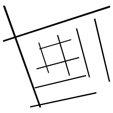 3d, spatial grids, meshes. Interlace, interlocking, intersecting lines in perspective. Abstract grating trellis lattice netting - stock vector illustration, clip-art graphicsのイラスト素材