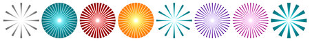 Starburst, sunburst rays, beams. Radial, radiating lines vector - stock vector illustration, clip-art graphicsのイラスト素材
