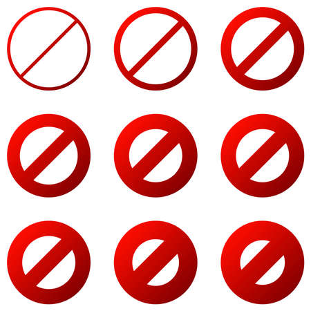 No entry, no entrance sign. Prohibition, restriction road signal - stock vector illustration, clip-art graphicsのイラスト素材