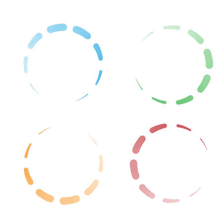 Progress, steps, phases indicator. Preloader, buffer shape. Circle, circular loading icon - stock vector illustration, clip-art graphicsのイラスト素材