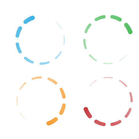 Progress, steps, phases indicator. Preloader, buffer shape. Circle, circular loading icon - stock...