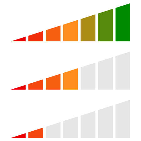 LEvel, progress indicator icon. Meter gauge yardstick symbol - stock vector illustration, clip-art graphicsのイラスト素材