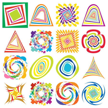 Abstract op-art element. Optical, visual art, artistic element illustration - stock vector illustration, clip-art graphicsのイラスト素材