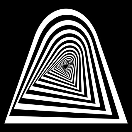 Abstract op-art element. Optical, visual art, artistic element illustration - stock vector illustration, clip-art graphicsのイラスト素材
