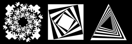 Abstract op-art element. Optical, visual art, artistic element illustration - stock vector...