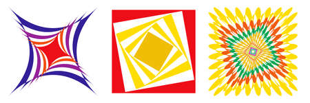 Abstract op-art element. Optical, visual art, artistic element illustration - stock vector illustration, clip-art graphicsのイラスト素材