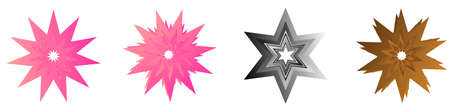 Star, starlet shape, element vector - stock vector illustration, clip-art graphicsのイラスト素材