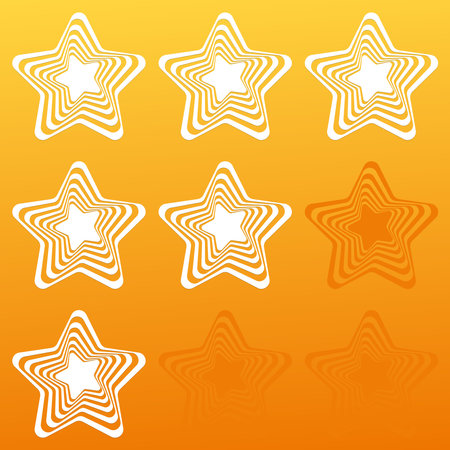 Star rating element. Grade, rank, ranking concept. Feedback, customer satisfaction icon, vector - stock vector illustration, clip-art graphicsのイラスト素材