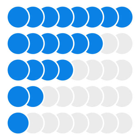 Progress bar. Steps, phases, level indicator. Yardstick meter. Rank, grade, stage chart, graph -...