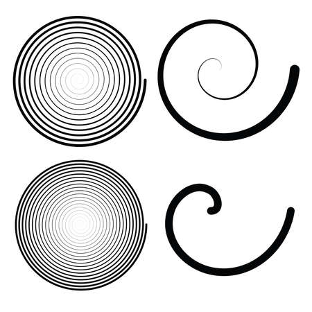 Archimedean spiral. Swirl, twirl, whirl design element - stock vector illustration, clip-art graphicsのイラスト素材