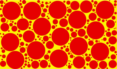 Pop art, polka dot, circles dotted random pattern, texture and background - stock vector illustration, clip-art graphicsのイラスト素材