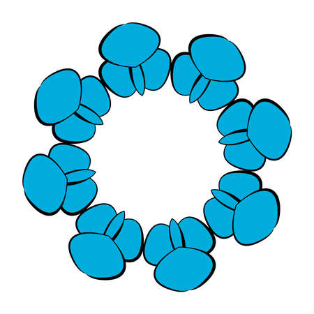 Radiating mandala. Circular geometric motif icon shape - stock vector illustration, clip-art graphicsのイラスト素材