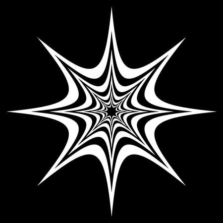 Abstract op-art element (s). Optical, visual art shapes, icons, symbols - stock vector illustration, clip-art graphicsのイラスト素材