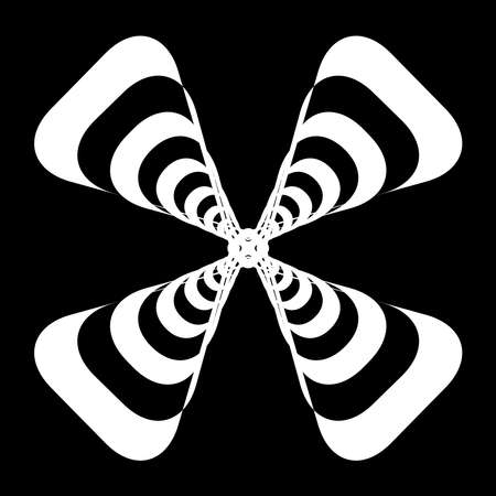 Abstract op-art element (s). Optical, visual art shapes, icons, symbols - stock vector illustration, clip-art graphicsのイラスト素材