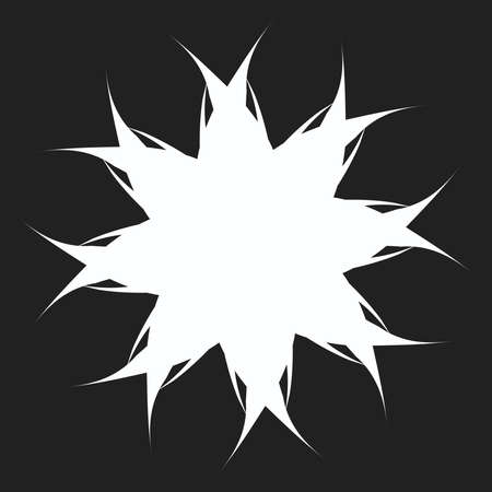 Radiating mandala. Circular geometric motif icon shape - stock vector illustration, clip-art graphicsのイラスト素材