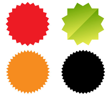 Starburst, sunburst price tag, price flash shape with empty space - stock vector illustration, clip-art graphicsのイラスト素材