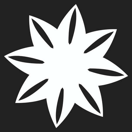 Radiating mandala. Circular geometric motif icon shape - stock vector illustration, clip-art graphicsのイラスト素材