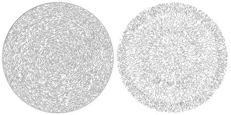 Radial, radiating circular, concentric lines vector element - stock vector illustration, clip-art graphicsのイラスト素材