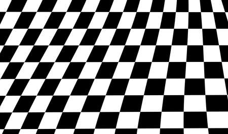 Abstract race flag, chess board, checker board pattern, texture with distort, deform effect - stock vector illustration, clip-art graphicsのイラスト素材
